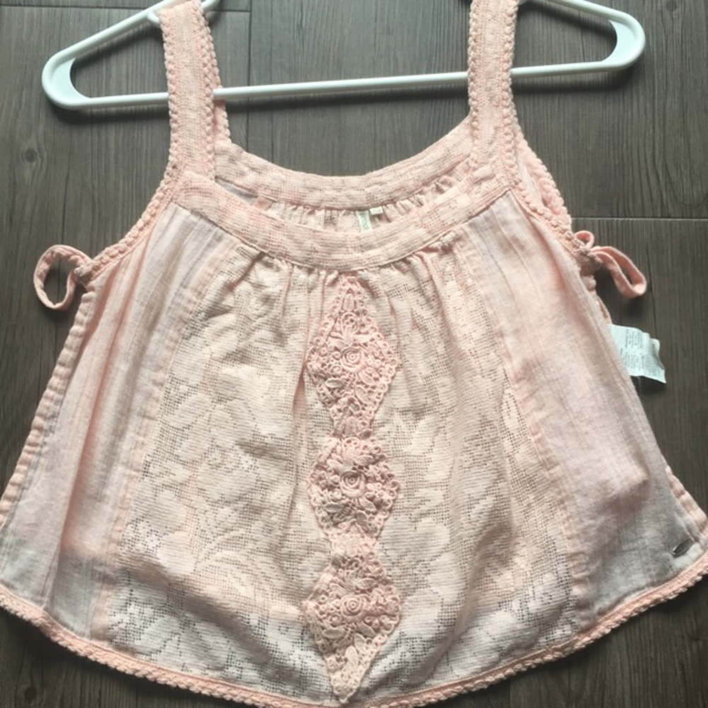 Pink lacy top
